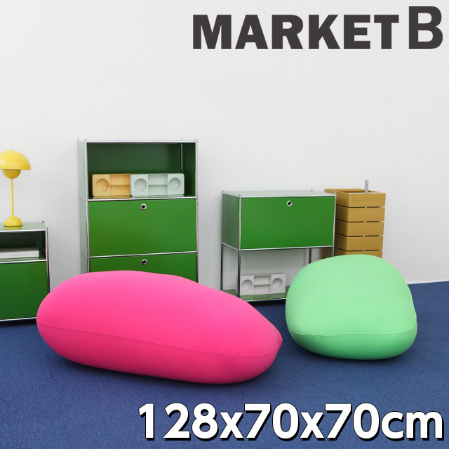 AMBO ファブリック ビーズソファ LS001 ビーズクッション 128x70x70cm 4色 (グリーン、ピンク、グレー、ネイビー)｜GoBuyKOREA