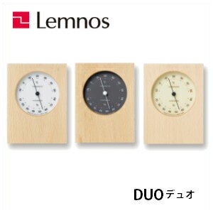 【4/30までポイント10倍】温度計 湿度計 DUO デュオ PTH10-23WH GY BG シンプル 置き型 Lemnos レムノス