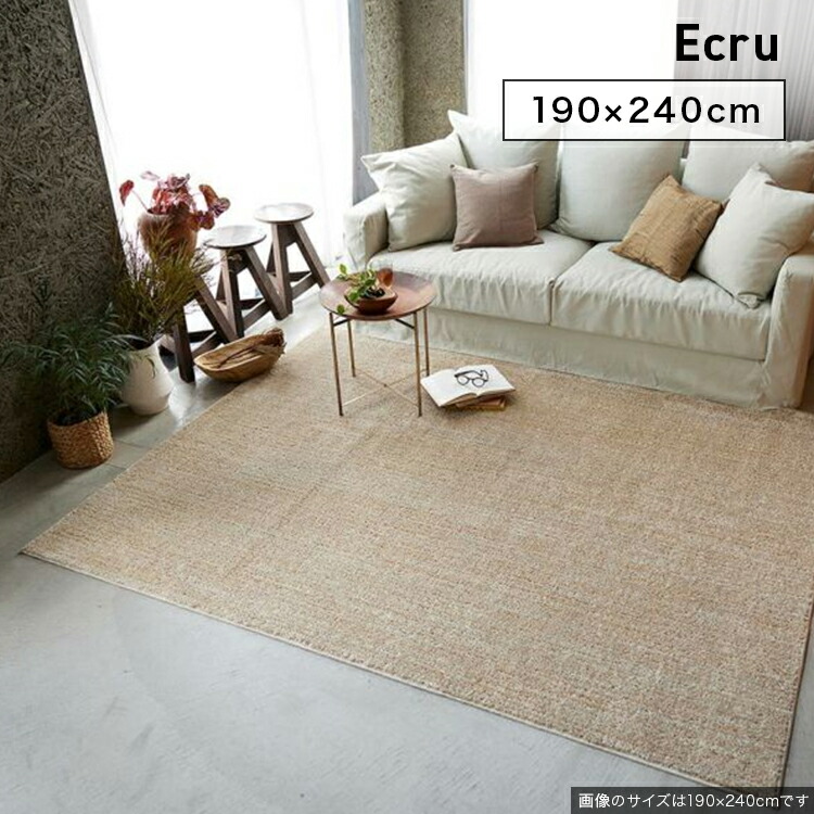 SUMINOE スミノエ 引っ敷き Ecru エクリュ 190×240糎 引っ敷き スペースラグ アクセントラグ 矩形 No.134-76149