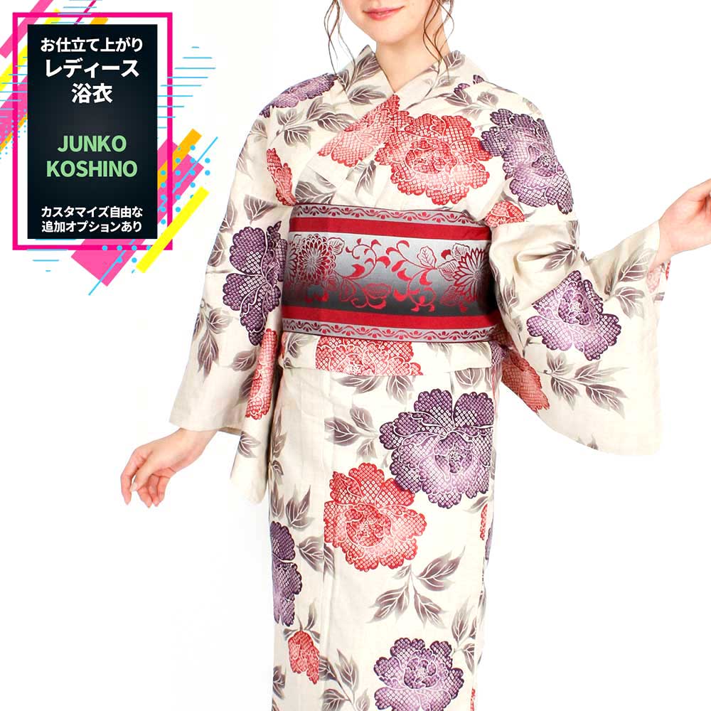 浴衣 女性 大人のゆかた ブランドゆかた レディース浴衣 単品 すぐに着られるお仕立て上がり浴衣[JUNKO KOSHINO-粋-コシノジュンコ]unk48038 和服 和装 おしゃれ 夏祭り 大人 プレゼント