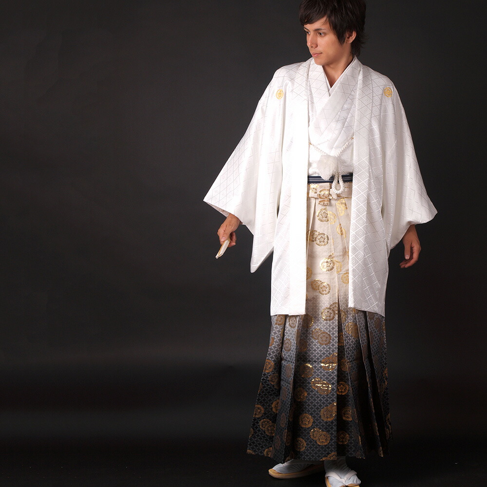 楽天市場 送料無料 レンタル 成人式 安心の最大1ヶ月レンタル可能 男性用レンタル紋付き袴フルセット 70 メンズ はかま 袴 セット きもの市場あんのん