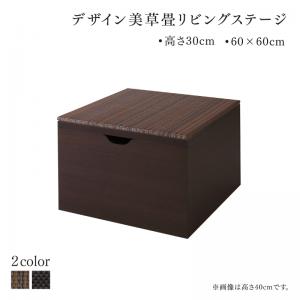 リビング収納 チェスト キャビネット タンス テレビ台 国産 収納付きデザイン美草畳リビングステージ 畳ボックス収納 60×60cm ロータイプ|眠りの森 たんごや