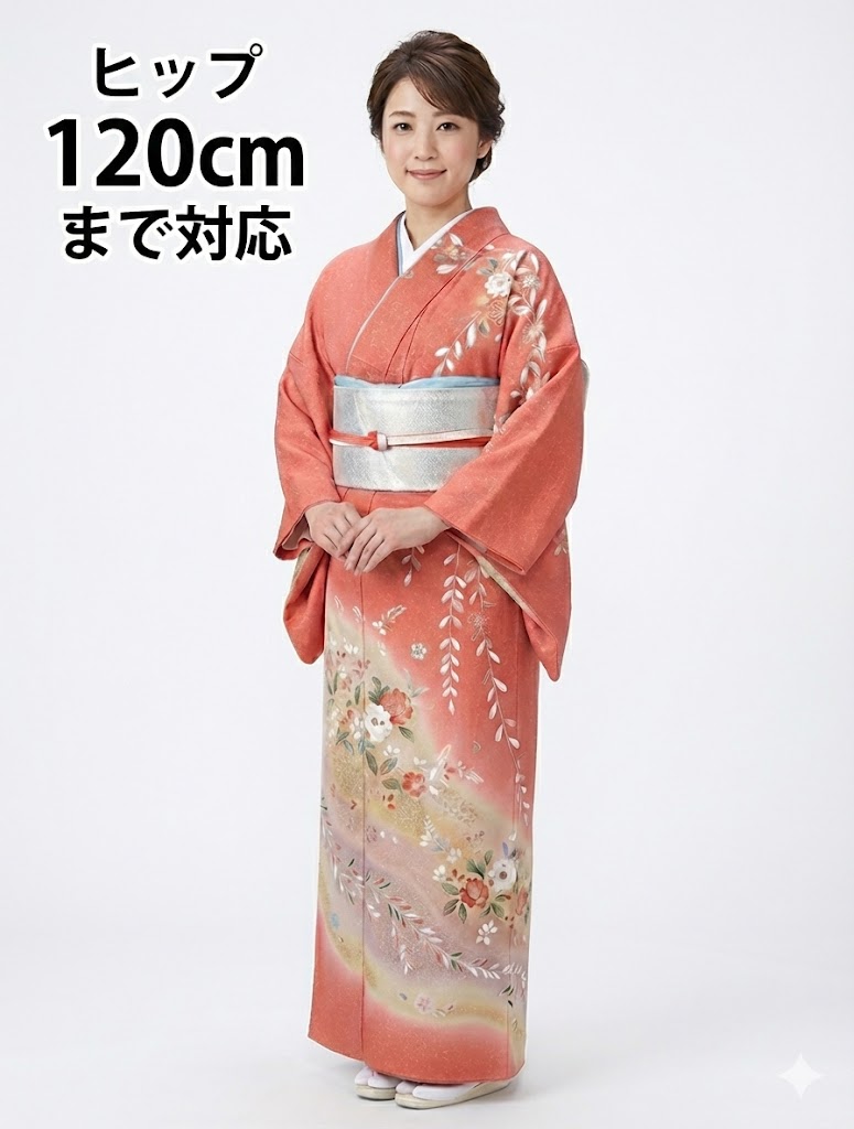 【訪問着】レンタル 23号 H120cm迄 大きいサイズ ワイドサイズ ゆったりサイズ ふくよかサイズ 2L 3L 4L 15号 17号 19号 21号 23号 付下げ 入学式 結婚式 お宮参り 卒業式 母用 お茶会 往復送料無料 訪問着レンタル レンタル訪問着 セット ほうもんぎ かしいしょう【RH624】