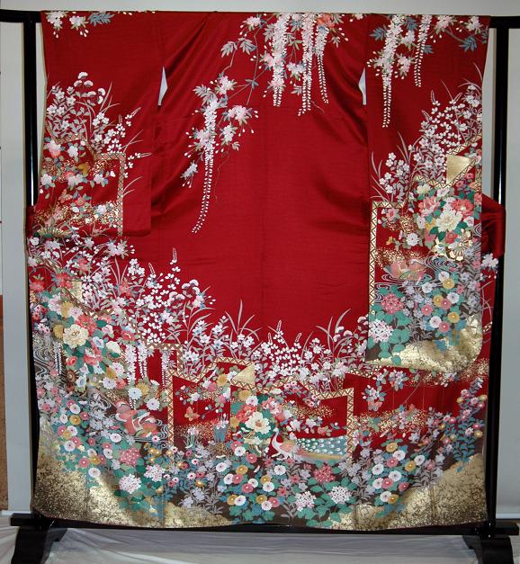 【レンタル】振袖レンタル【赤・ピンク・赤紫系】【RF302】標準/小柄/S寸/Ｍ寸/7号/9号/11号/13号/春冬キャンペーン
