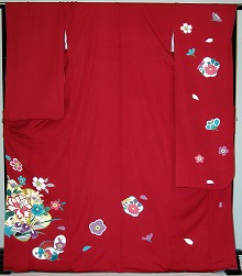 【レンタル】振袖レンタル【赤・ピンク・赤紫系】【RS900】ワイドサイズ/ゆったり/大きい/幅広/2L/3L/13号/15号/17号 冬春キャンペーン