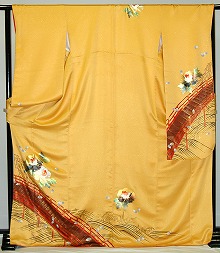 【レンタル】振袖レンタル【黄色・淡色系】【RS779】標準/Ｌ寸/7号/9号/11号/13号 冬春キャンペーン