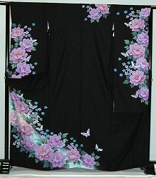 【レンタル】振袖レンタル【黒・茶・グレー系】【RS777】標準/L寸/7号/9号/11号/13号 冬春キャンペーン|かしいしょうプラザ大きい留袖振袖