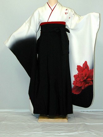 【レンタル】振袖、袴（はかま）レンタル【白・薄色系】【HF915】標準/Ｌ寸/7号/9号/11号/13号/冬春キャンペーン