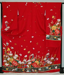 【レンタル】振袖レンタル【赤・ピンク・赤紫系】【RS937】標準/Ｌ寸/7号/9号/11号/13号 冬春キャンペーン