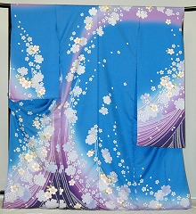 【レンタル】振袖レンタル【青・青紫・緑系】【RF323】標準/小柄/S寸/Ｍ寸/7号/9号/11号/13号/春冬キャンペーン