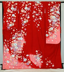 【レンタル】振袖レンタル【赤・ピンク・赤紫系】【RS930】標準/Ｌ寸/9号/11号/13号/15号 冬春キャンペーン