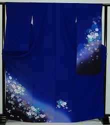 【レンタル】振袖レンタル【青・青紫・緑系】【RF321】標準/小柄/S寸/Ｍ寸/7号/9号/11号/13号/春冬キャンペーン