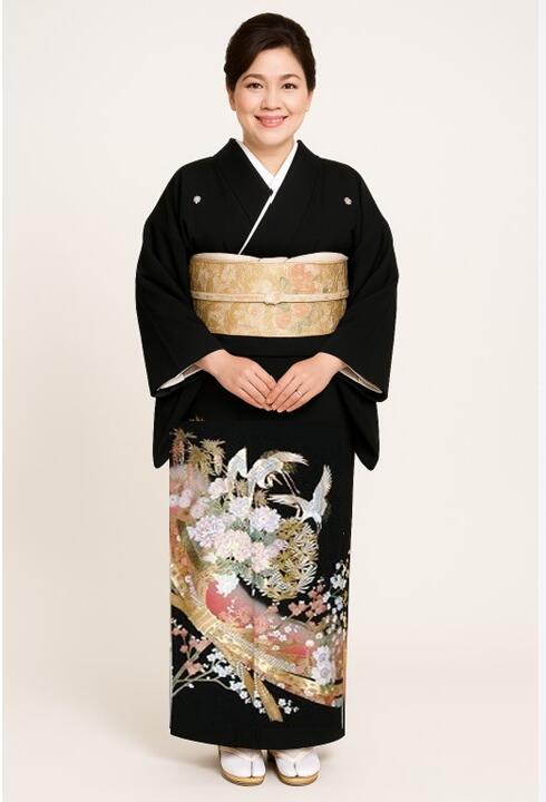 楽天市場】【留袖】レンタル 25号 H123cm迄 黒留袖 フルセットレンタル
