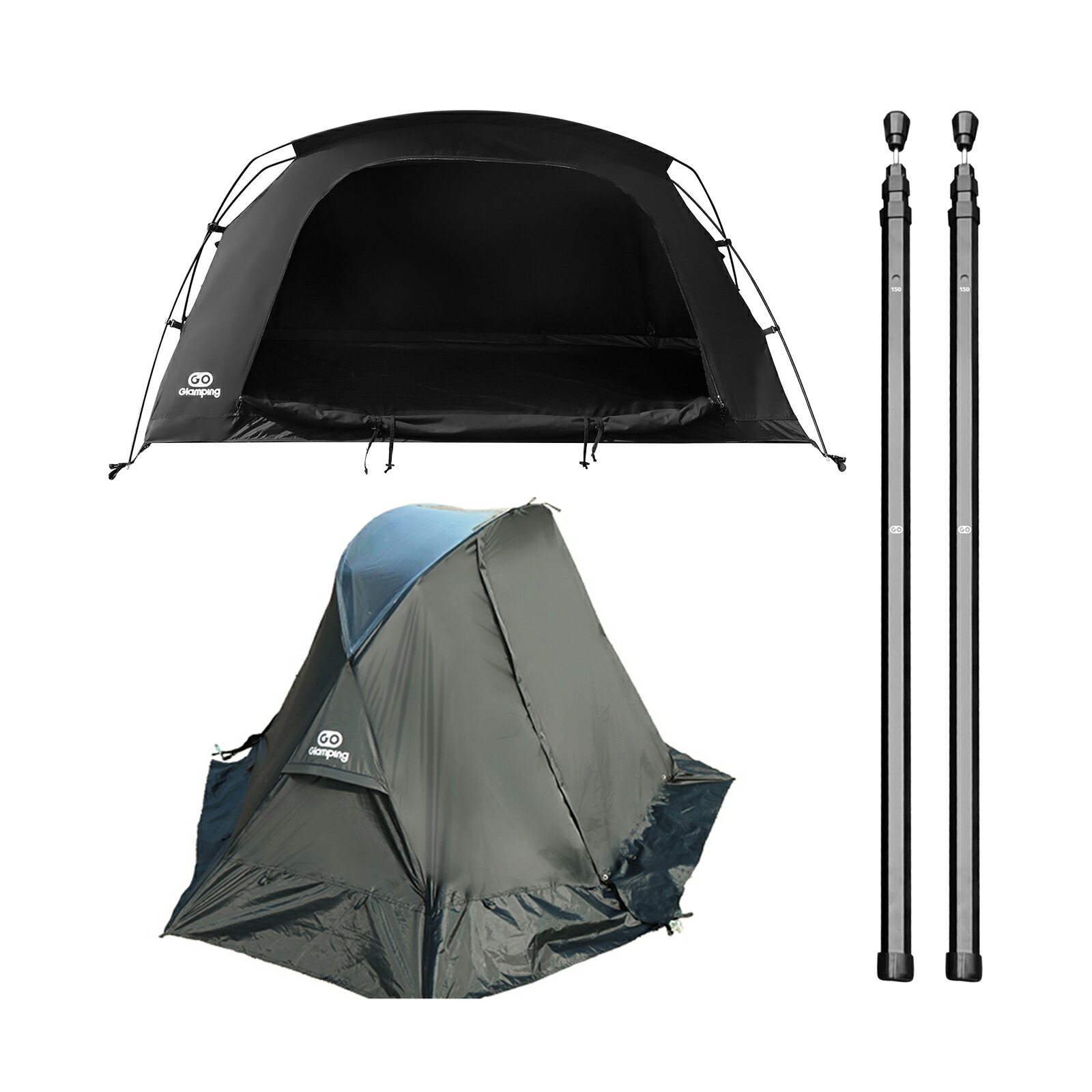 【20%OFFクーポン配布中】【レビュー特典あり】GOGlamping SKY EYE CT/PLUS 自立式 コットテント TC &専用フライシート&六角伸縮ポ一ル 3点セット キャンプテント 防風防災|GOGlamping店