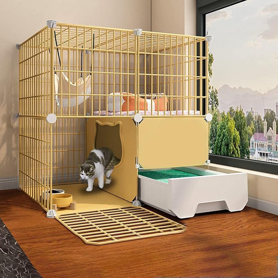 猫ケージ トイレ付 大型 キャットケージ ペット 猫ベビー ケージ屋内猫ベビーサークル 檻 ねこ ネコケージ 猫ハウス 2段 3段 多頭飼い 室内飼い 保護 脱走防止う