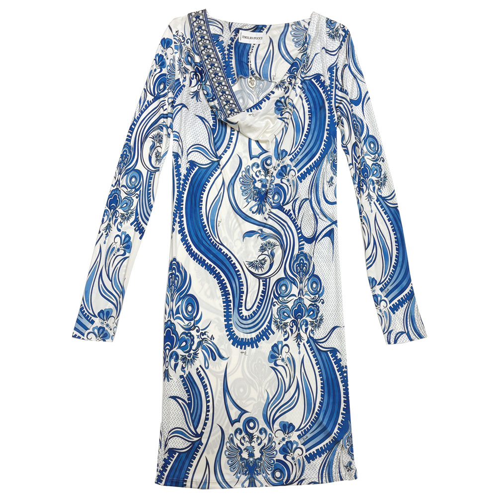 エミリオプッチ 衣装 EMILIO PUCCI マルチ色合い 人絹100％ イタリア共和国大きさ40 15RG24 12826 019