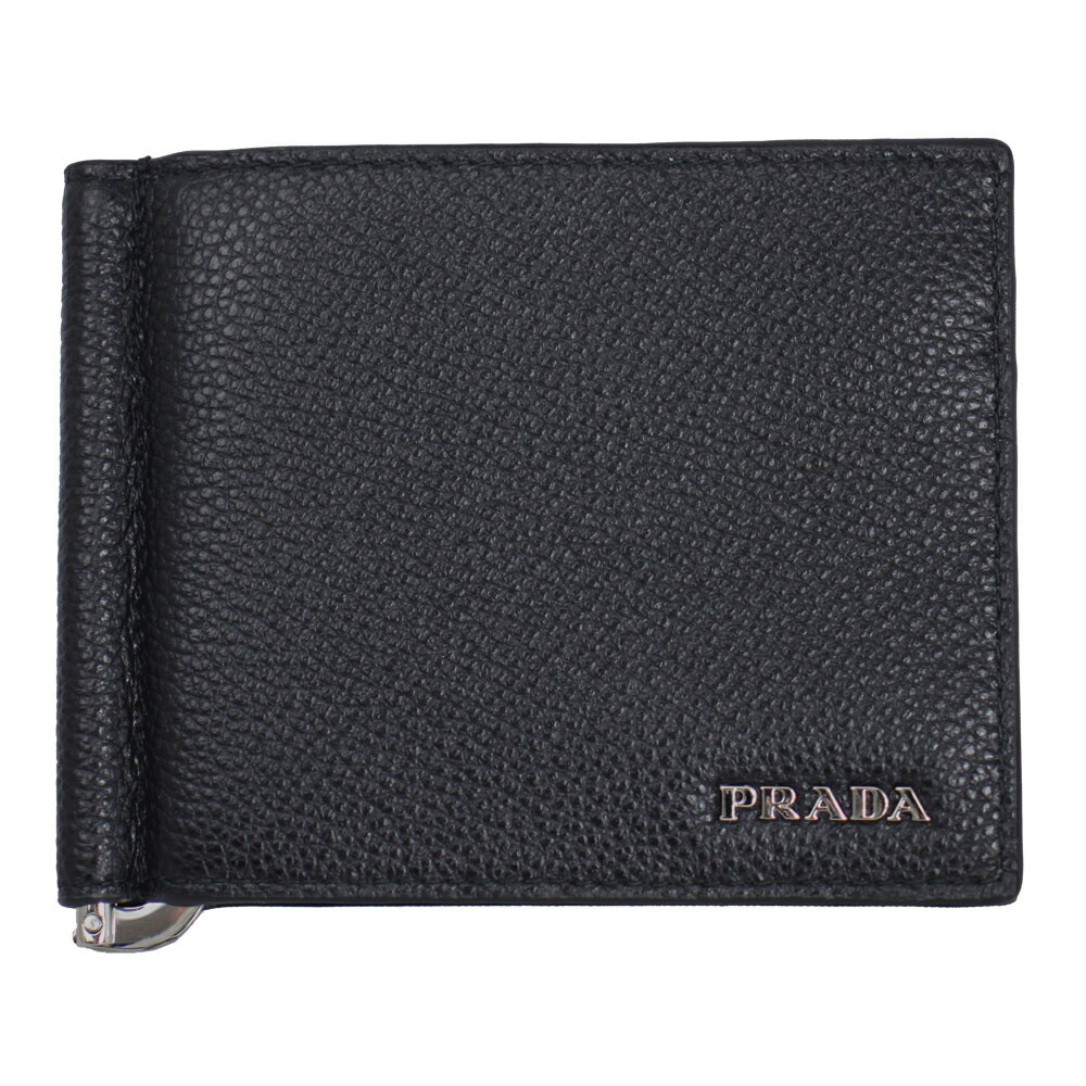 PRADA マネークリップ　2RC001シルバーメタル　高級　紳士　メンズ ギフトにも♪【国内発送☆PRADA】シルバー マネークリップ
