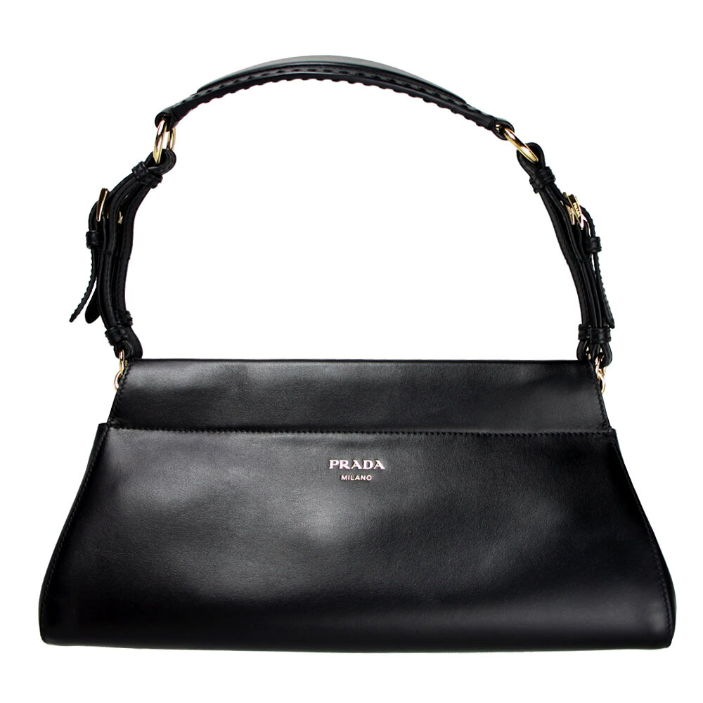 プラダ バッグ レディース PRADA ショルダーバッグ アンシェネ ミディアム レザー ブラック 1BC262 2HIA F0002