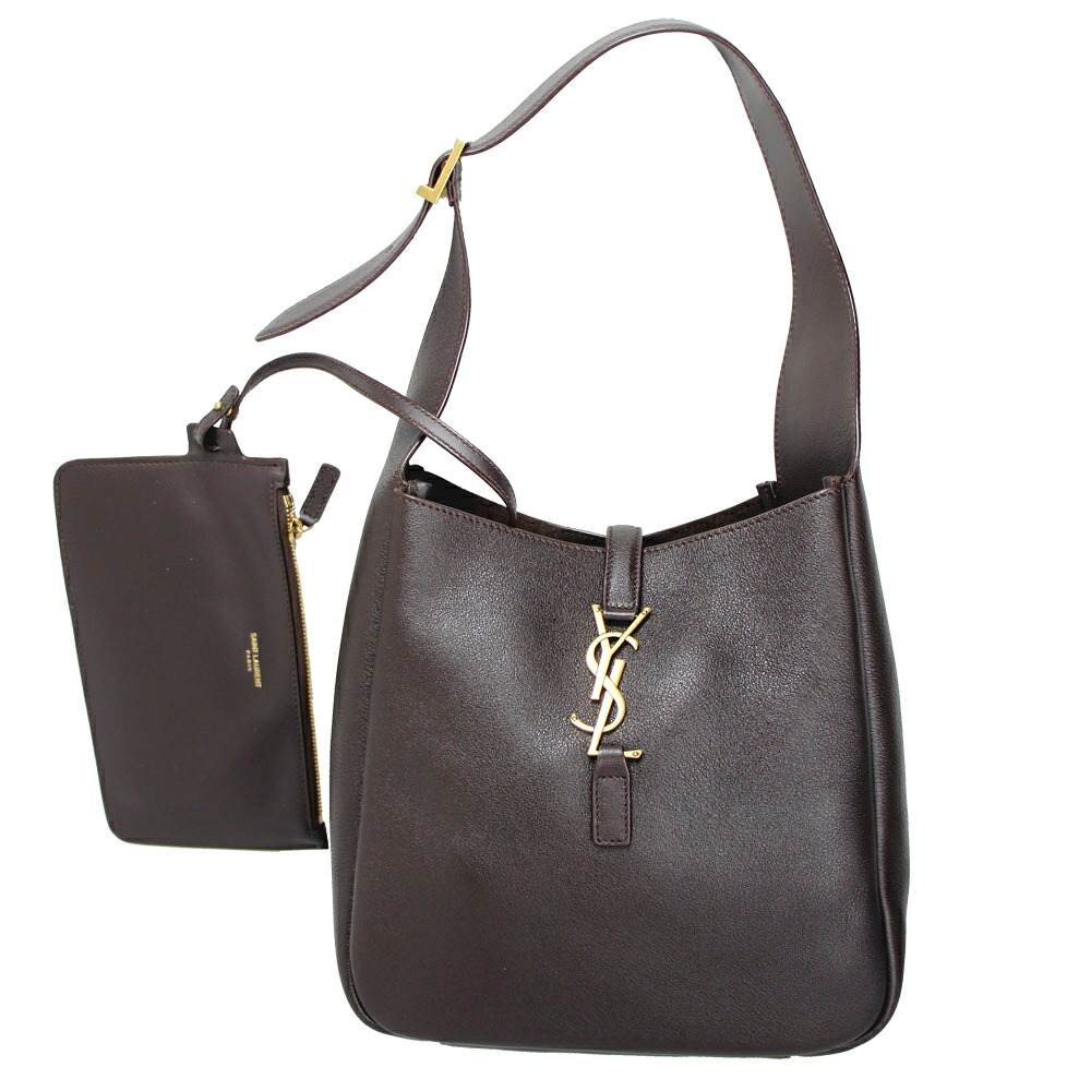 サンローラン 御徒面子 レディース SAINT LAURENT ショルダーバッグ LE 5 A 7ホンブルグ帽 スモール グレインレザー うす暗い赤銅色 850533 AAAUQ 2877