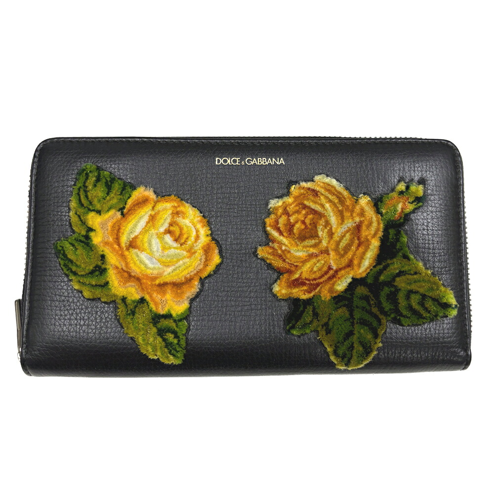ドルチェ＆ガッバーナ 財布 レディース DOLCE＆GABBANA ラウンドファスナー長財布 パッチ レザー ブラック BP1672 B5157 80999｜ブランドショップ ゴーガイズ