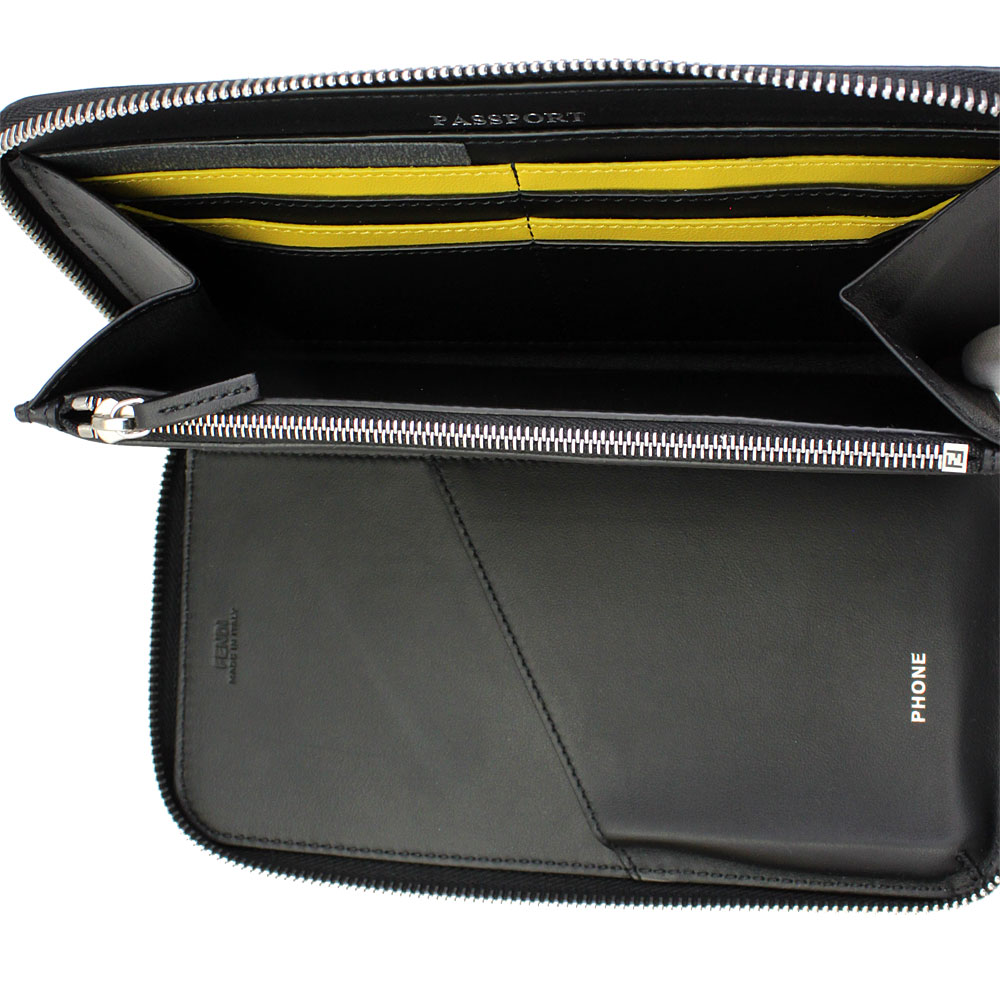 信頼 フェンディ 財布 メンズ 7m0276 Fendi ラウンドファスナー長財布 トラベルウォレット パスポートケース レザー ブラック イエロー 7m0276 A8vc F17bj 日本未入荷 注目の Twagateway Com 信頼 フェンディ 財布 メンズ 7m0276 Fendi ラウンドファスナー長財布 トラベルウォレット パスポートケース レザー ブラック イエロー 7m0276 A8vc F17bj 日本未入荷 注目の Twagateway Com