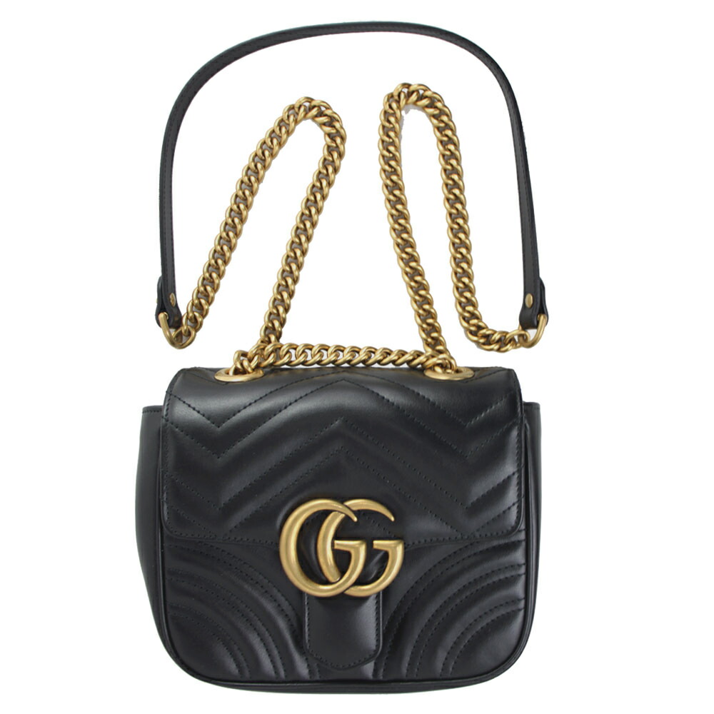 ◆GUCCI◆ チェーンショルダーバッグ 510302 CAO0G 1000 インターロッキング ショルダー バッグ ブラック 黒[510302