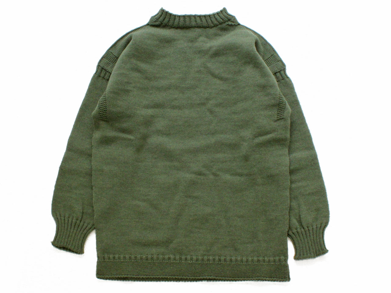 GUERNSEY WOOLLENS【ガンジーウーレンズ】GUERNSEY TRADITIONAL *GREEN｜男のド定番Ｓhop