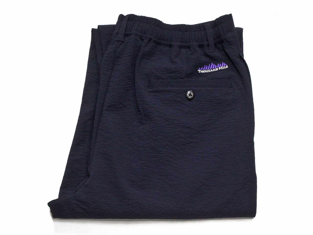 THOUSAND MILE【サウザンドマイル】EASY TUCK TROUSERS *SEERSUCKER NAVY