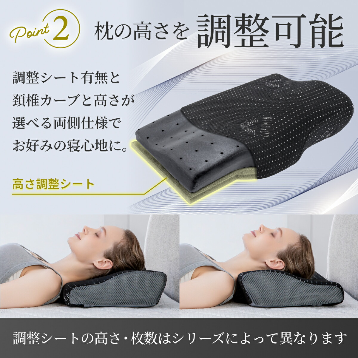楽天1位】 GOKUMIN 枕 プレミアム 低反発枕 まくら 4~8段階 高さ調整