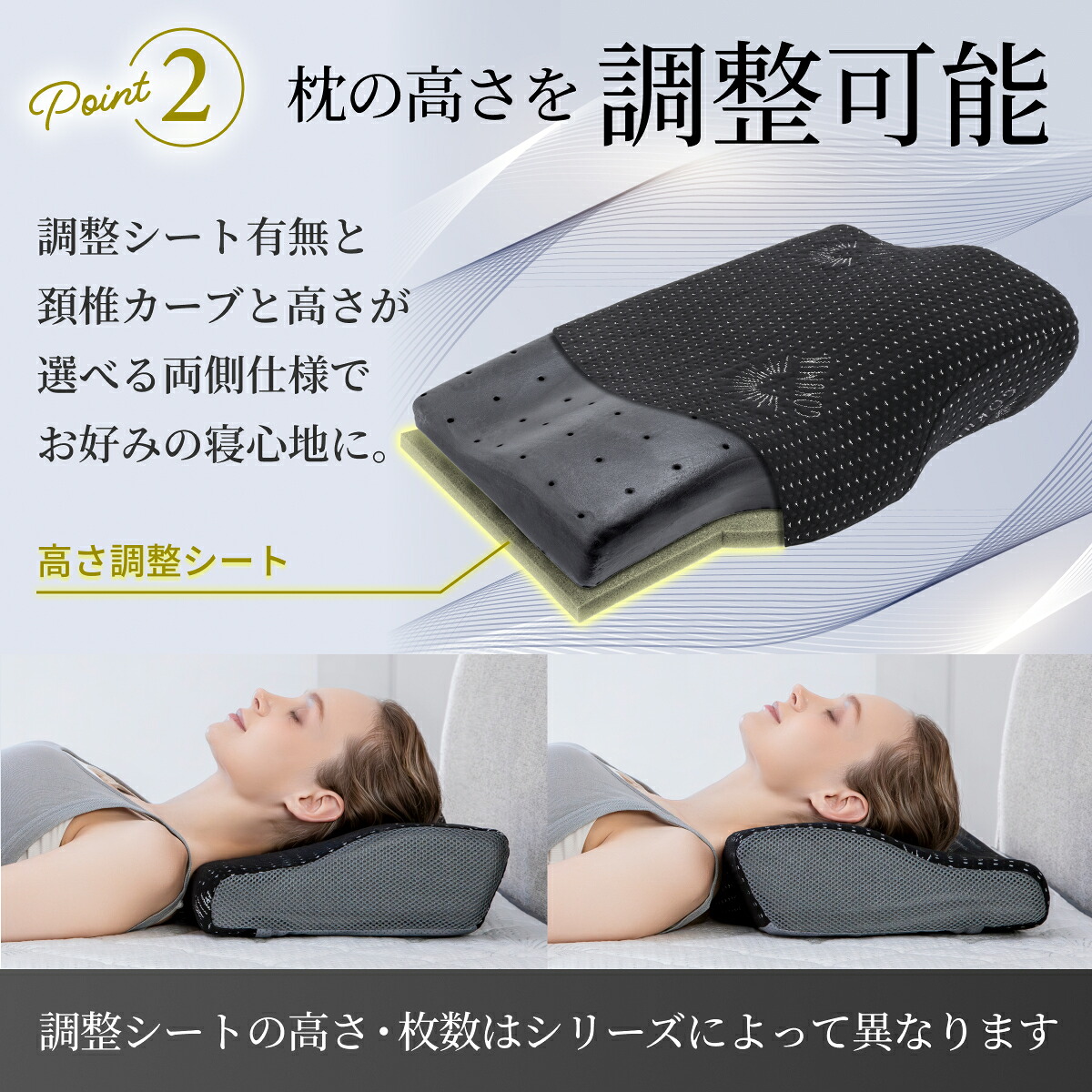 楽天1位】 GOKUMIN 枕 プレミアム 低反発枕 まくら 4~8段階 高さ調整 