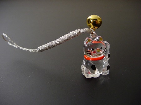 楽天市場】ロンロン とびネコストラップ ミケネコ イヤフォンジャック