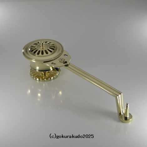 柄香炉（太子型・磨き）（通常品）｜仏壇　仏具　数珠　極楽堂