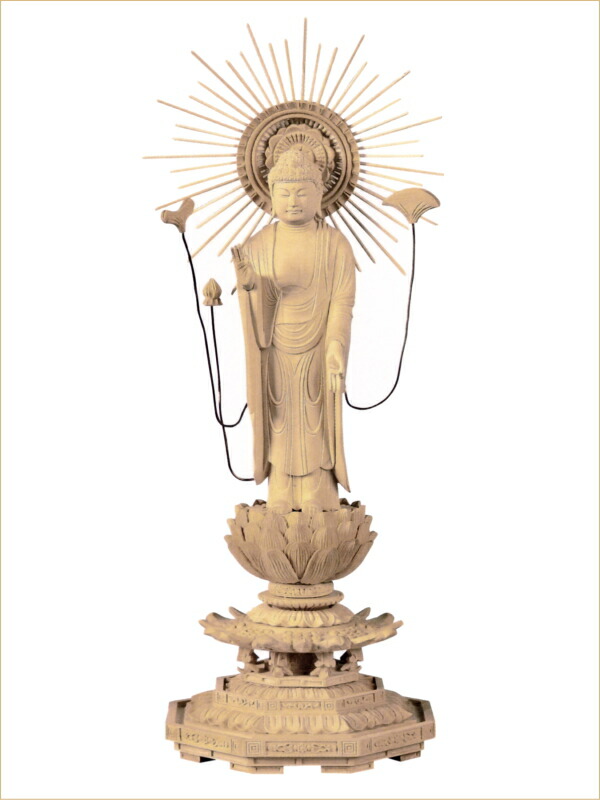 楽天市場】仏像 浄土真宗東型大谷派 阿弥陀如来 立像 白檀八角台座 東