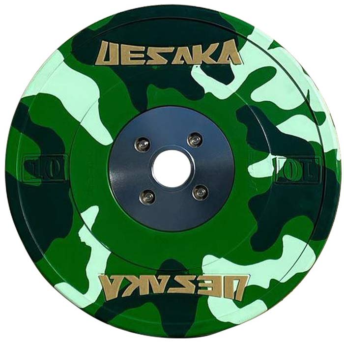 UESAKA D-WARRIOR CAMO SERIES ラバープレート 10kg（カモ柄 2枚1組