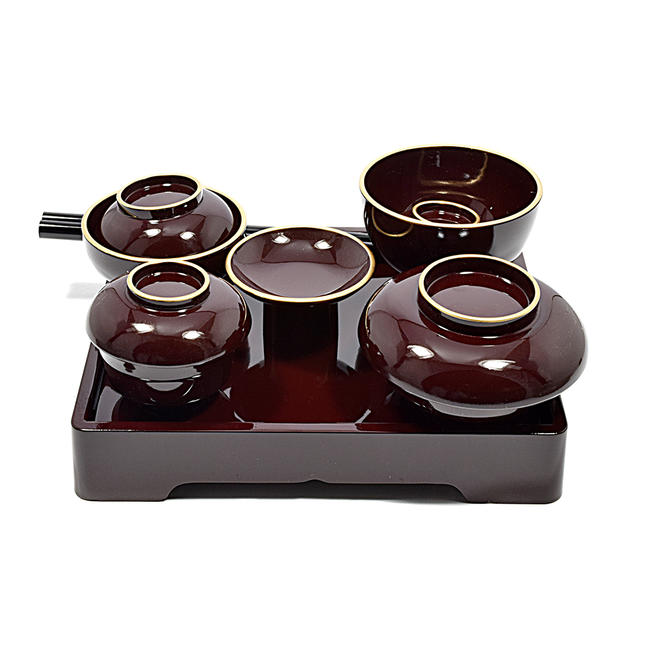 楽天市場】【お仏具】低型お供え膳（お膳）5寸【朱色】膳の部分の高さ