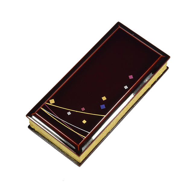 【高級過去帳】蒔絵過去帳 宙-sora- タメ塗り 3寸5分※10.5cm 【国産／日本製】 現代仏具 天然木 木製過去帳 漆塗り 塗り うるし おしゃれ きれい まきえ モダン 浄土真宗 先祖祀り 先祖供養 法名