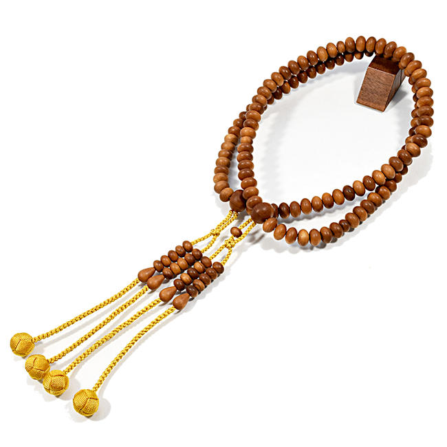 楽天市場】【本式数珠】『屋久杉（やくすぎ）』尺3 108玉 平玉仕様