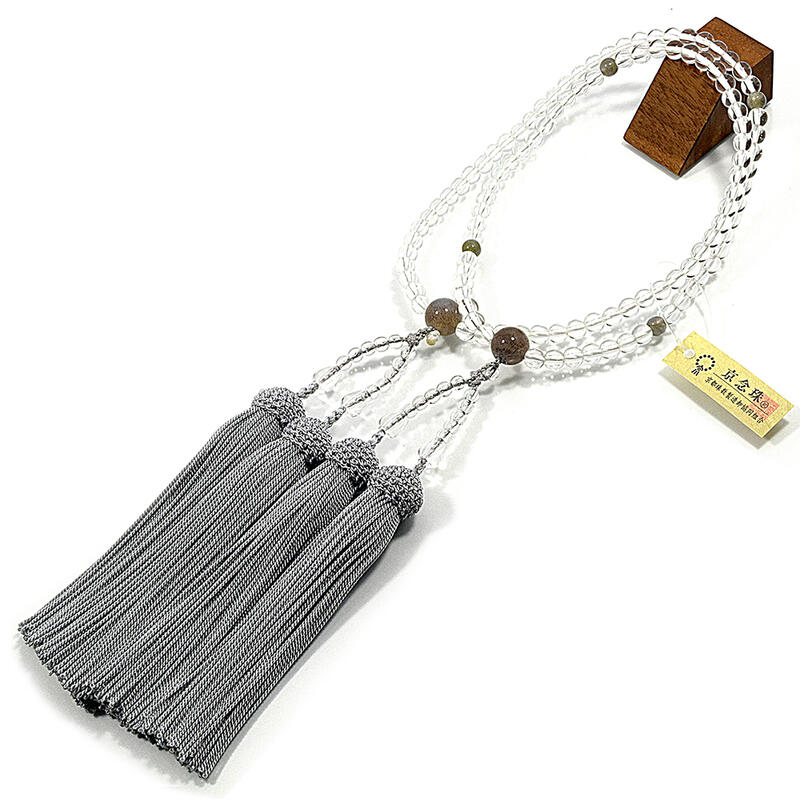 全宗派共通✳︎本式念珠108珠✳︎レモンクォーツ・白翡翠 楽天市場】【数珠】女性用108玉数珠『本水晶-本翡翠仕立て』正絹