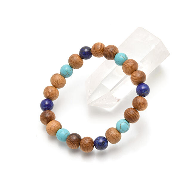 ターコイズと屋久杉一粒のブレスレット imgrc0084384842.jpg