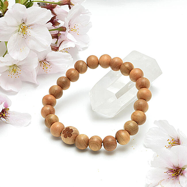 楽天市場】日本の心「桜」ブレスレット 8ミリ玉【桜の花刻印仕様（和