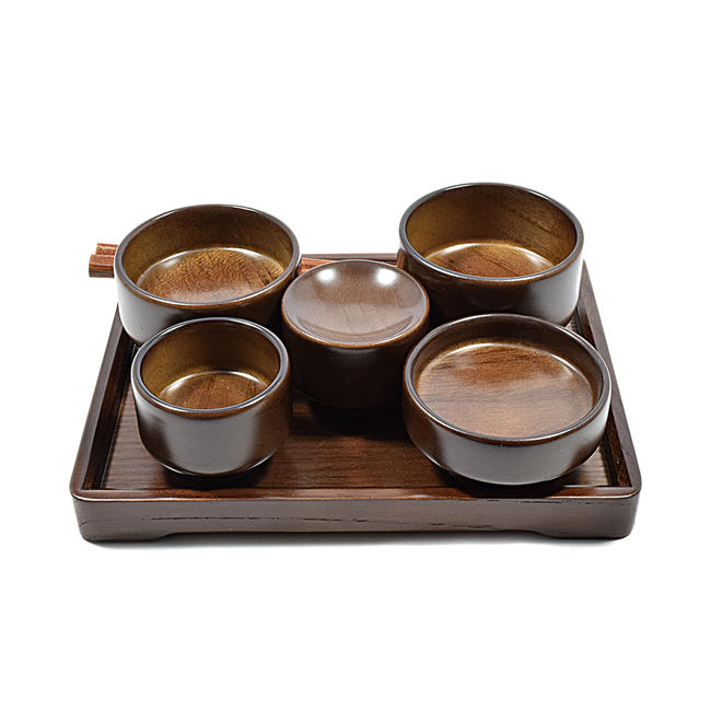 【お仏具】低型お供え膳(お膳)5寸5分【天然木】【ウォールナット色】膳の部分の高さ約1.5cmお仏具 現代仏具 膳 お膳 仏壇用お膳 仏壇用膳 仏壇のお膳 法事道具 ミニ仏具 ミニ おしゃれ|ごくらくや