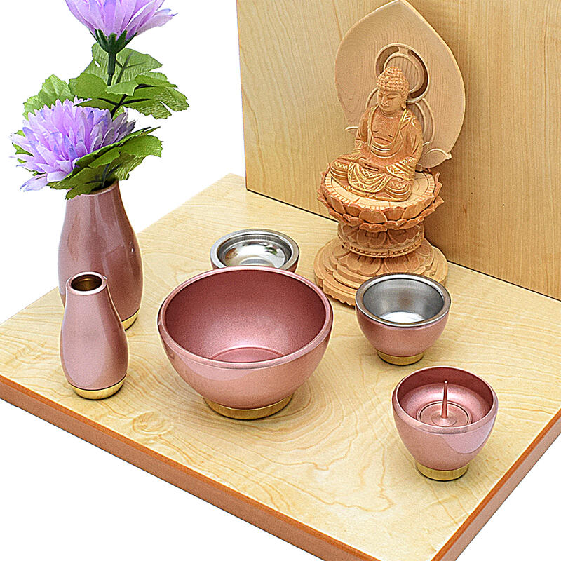 六具足 金属製仏具 いこい さくら色 金属真鍮製仏具 線香差し付き 6点セット具足 現代仏具 おしゃれ仏具 ミニ仏壇仏具 モダン仏具 仏具セット 手作り仏具 オシャレ仏具 道具 花立 火立 ローソク立 線香立 茶碗 湯のみ シンプル 小さい ミニ Napierprison Com