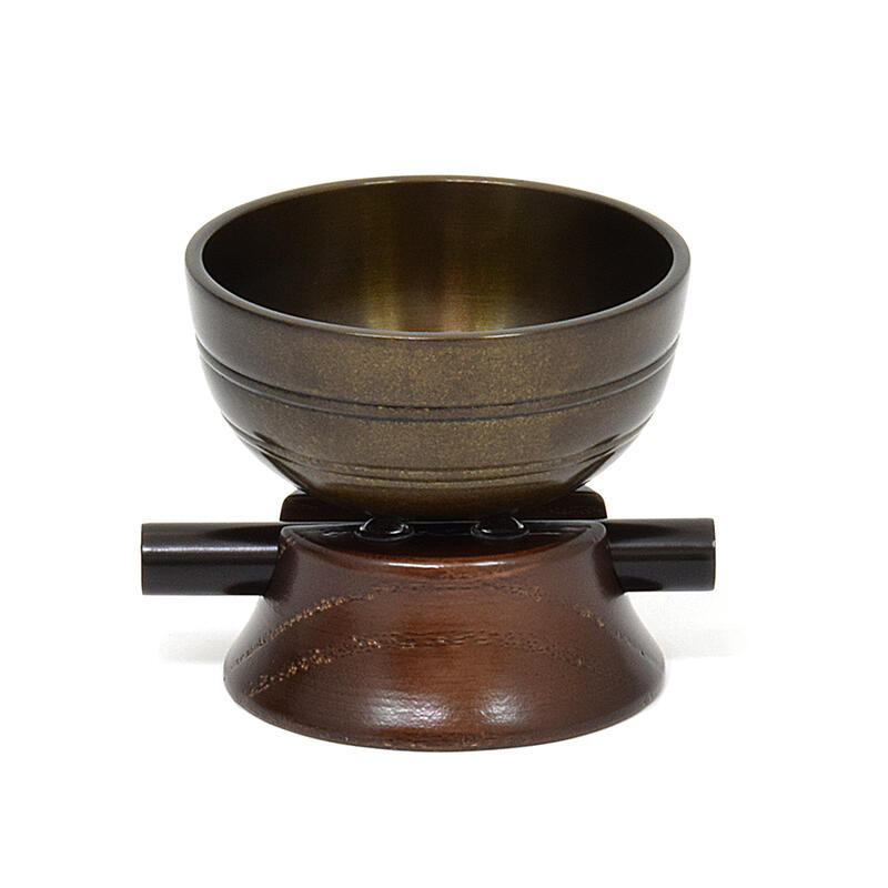 【おりんセット】 【3点セット】高岡製おりん（色付）／モダンりン台／りん棒 りん径7cm 台径約6.2cm 現代仏具 りんセット 鈴 りん台 輪台 りん置き モダン仏具 ミニ仏具 Hibiki