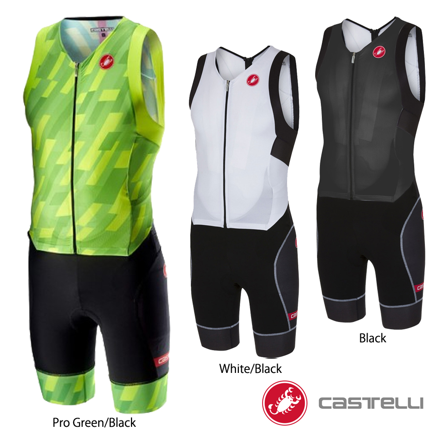 Castelli カステリ Skins ノースリーブ トライアスロンスーツ Saysky トライスーツ Free Sanremo Sleeveless Trisuit ゴラッソ メンズウェア