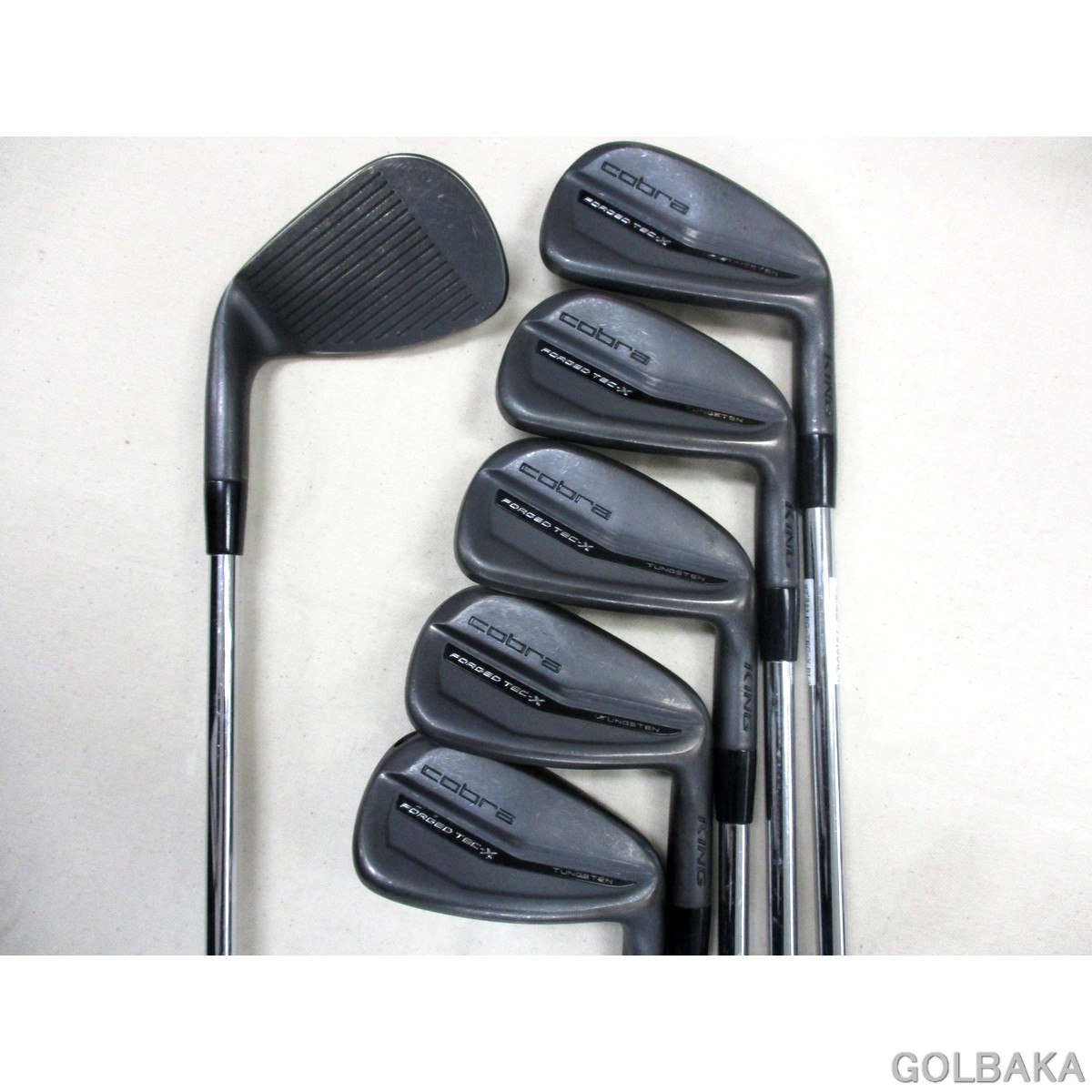 【中古】BC：コブラ KING FORGED TEC-X Blackアイアンセット6本（＃5-Ｐ） ロフト23&deg; Dynamic Gold 95/S200｜ゴルフバカ一代