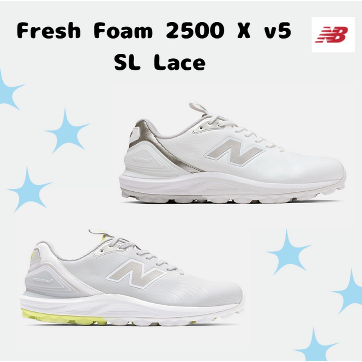 送料無料【新品】【メンズ】【ゴルフシューズ】ニューバランスゴルフ　Fresh Foam 2500 X v5 SL Lace　スパイクレス　UG2500LA/UG2500LB【w0】【p10】