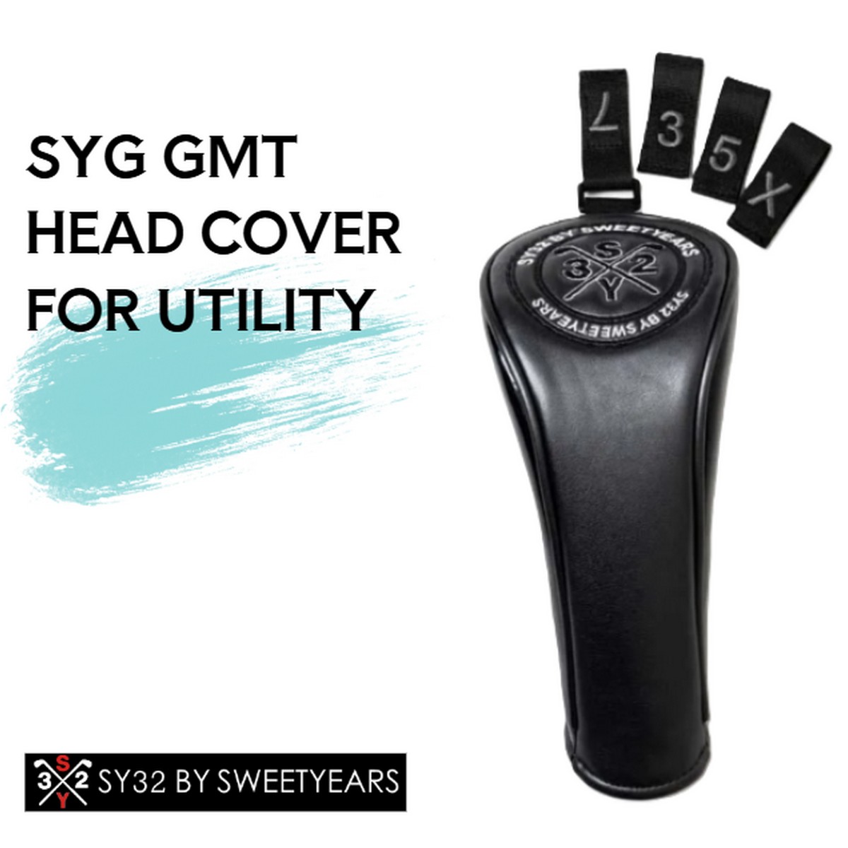 【新品】【ヘッドカバー】【ユーティリティ用】エスワイサーティツーSY32 GMT SYG-26S9-19UTG ブラック