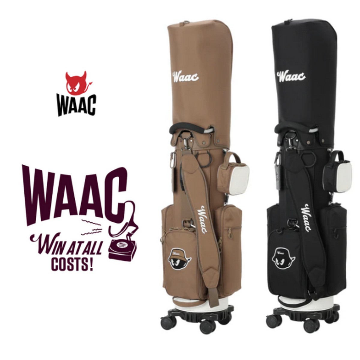 楽天市場】ワック WAAC UNISEX エナメル キャディバッグ ブラック