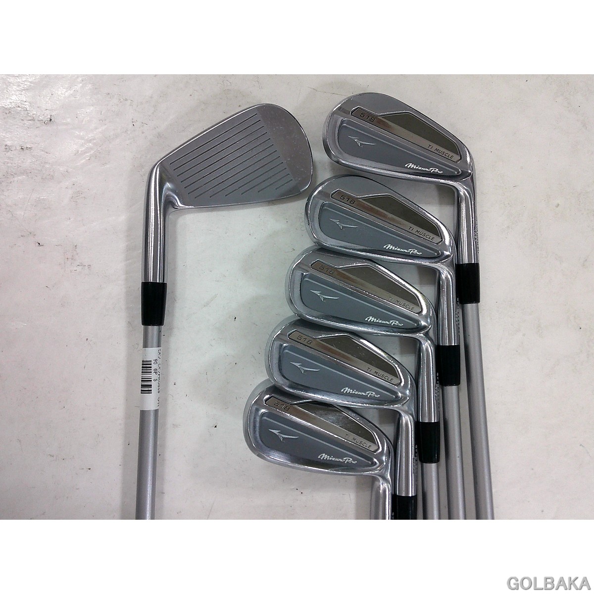 【中古】C：ミズノ　ミズノプロ518　チタンマッスルアイアンセット6本（＃5-9.PW) ロフト25° OTi95S