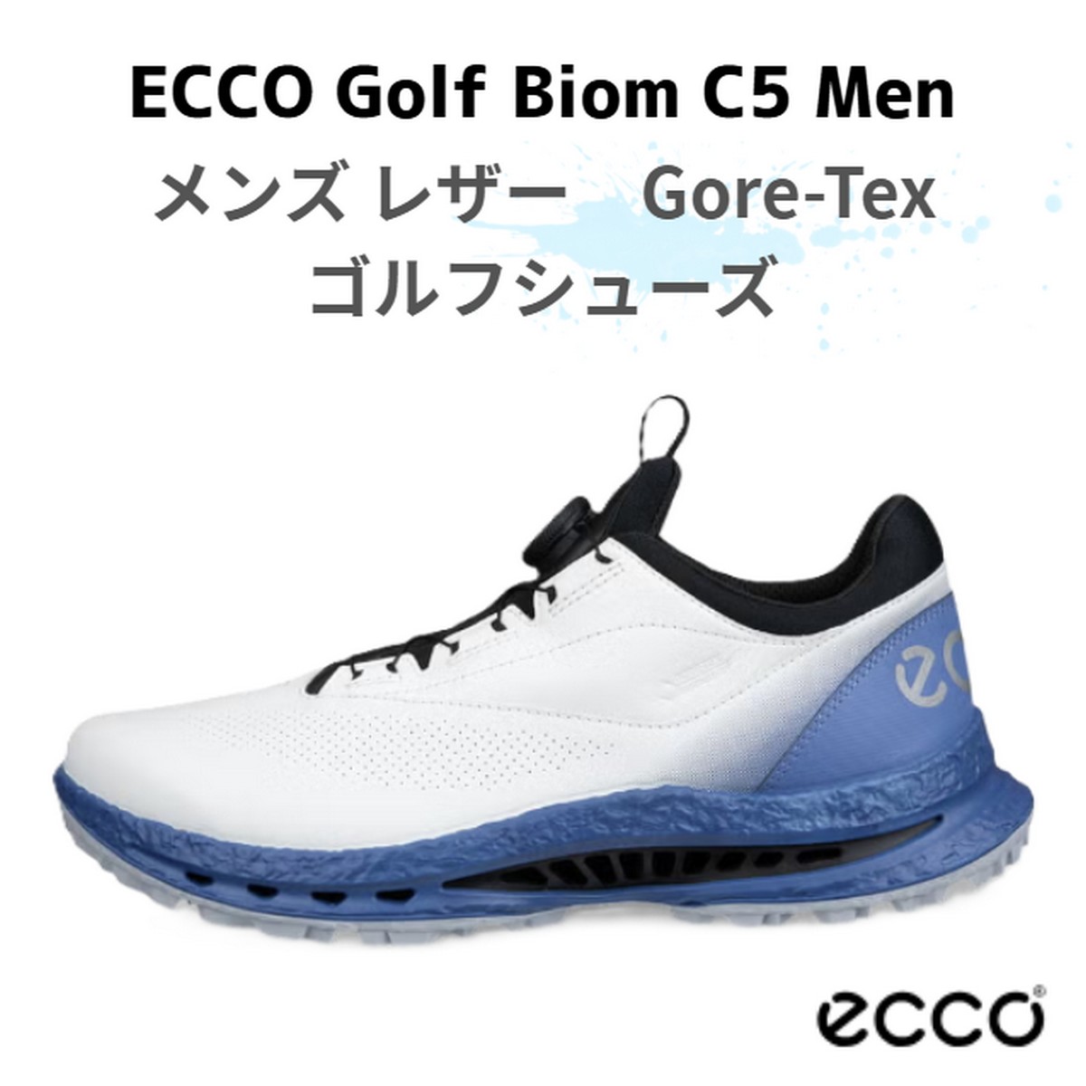 貨物輸送無料【新品】【メンズ】【ゴルフシューズ】 ECCO Golf Biom C5 Men メンズ なめし革Gore-Tex ゴルフシューズ 13261461583 色つや：白いこと／青碧【w0】